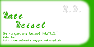 mate weisel business card